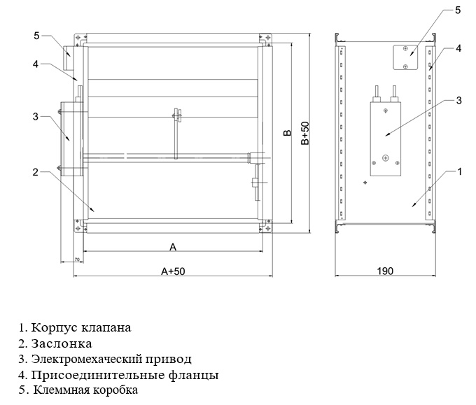 Клапан дымоудаления КДА-2М-К